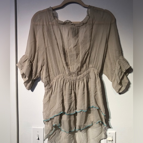 Sailana Anthropologie Sheer Beaded Blouse - Picture 7 of 7